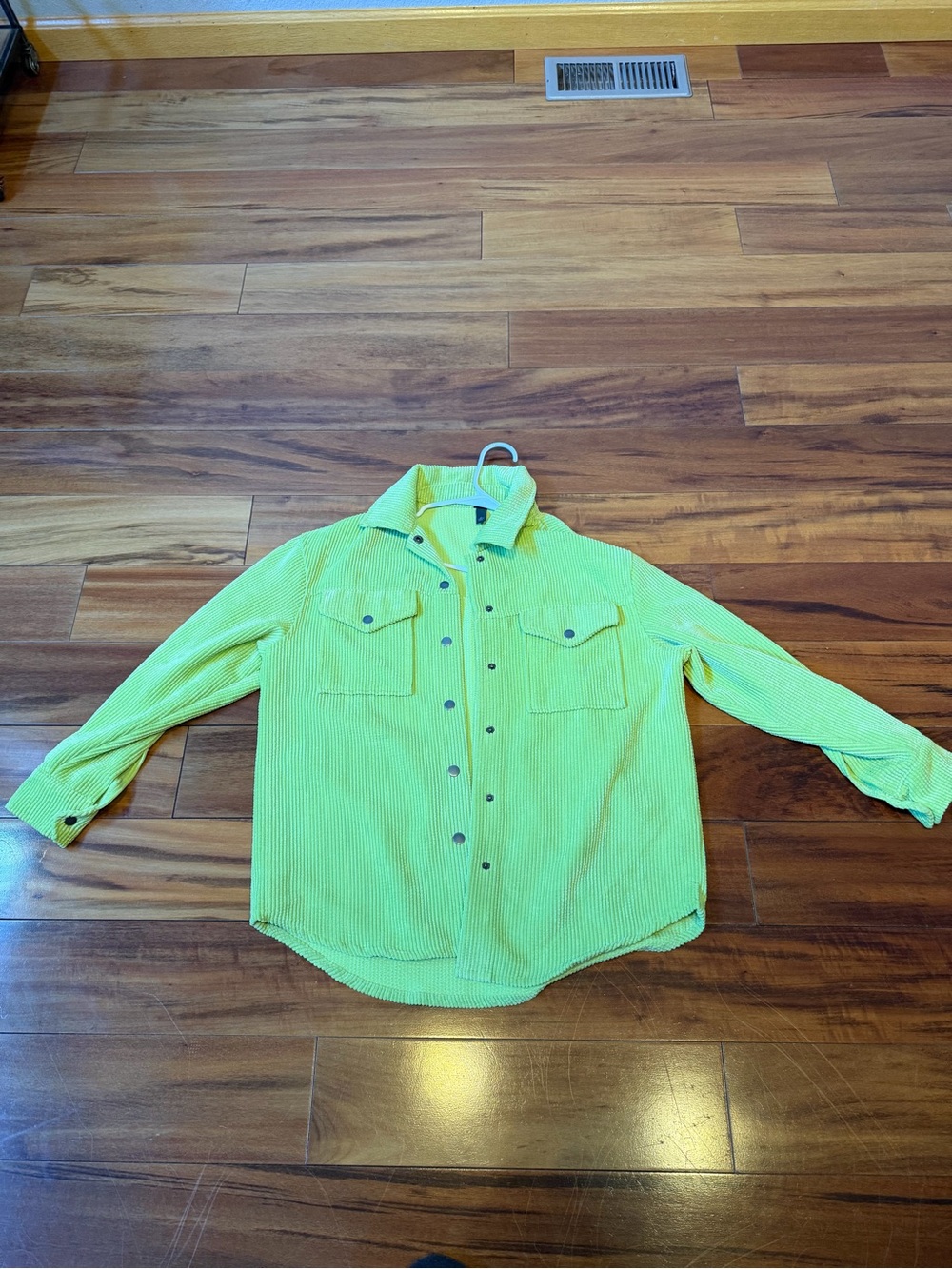 Women’s Neon Yellow Button-Up Shirt